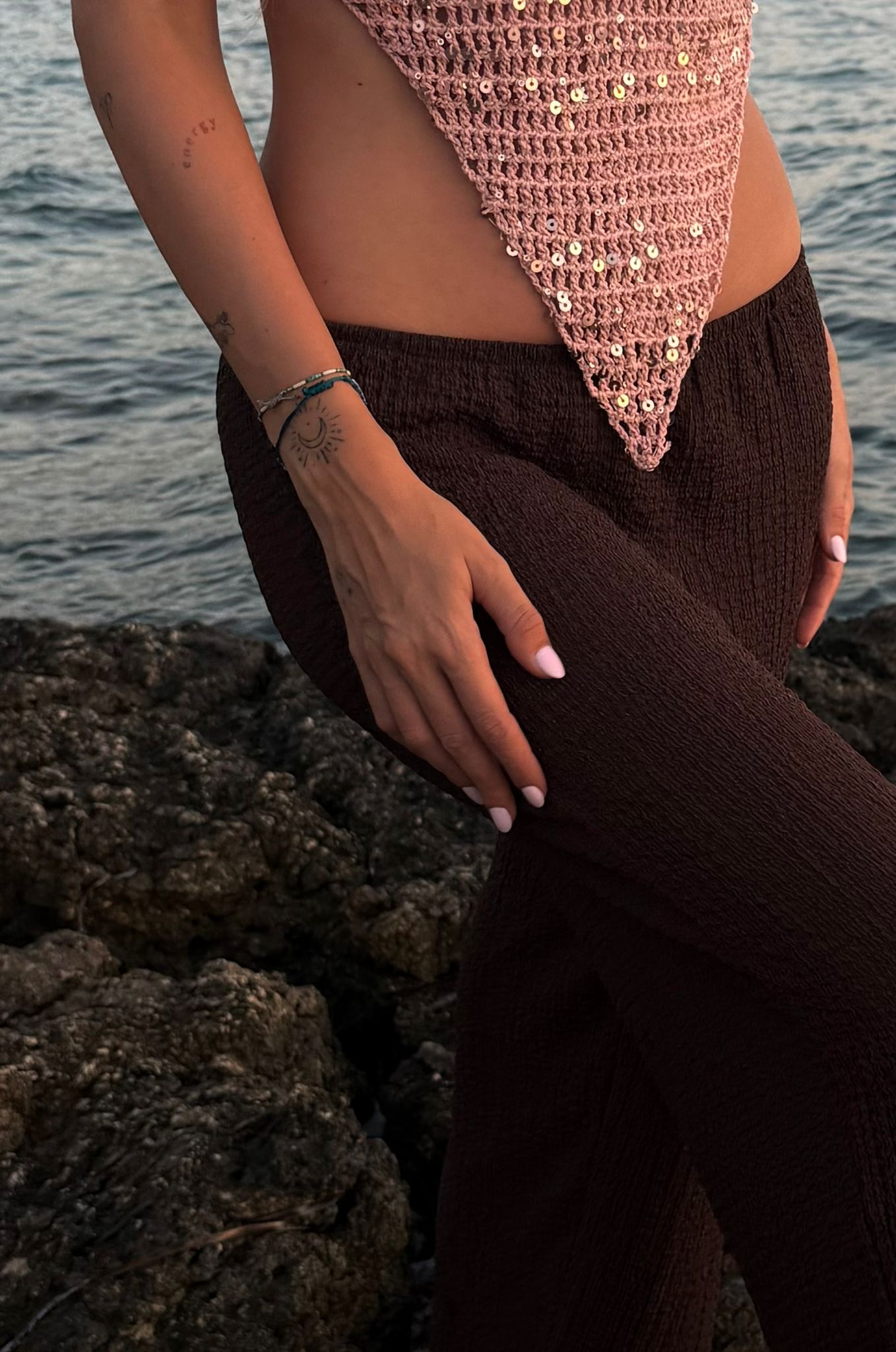 Sirena Top Blush Pink Handmade Crochet